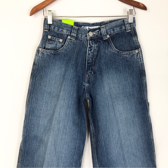 NEW Utility‎ Wide Leg Jeans Dark Wash Size 12 Boy Size 26 Women High Waist - Picture 5 of 9